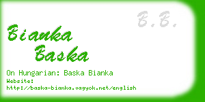 bianka baska business card